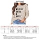 thumbnail image 5 of Sudadera informal holgada, cuello redondo, mangas largas, estampado de letras, color arena, talla S, para mujer, primavera/otoño, 5 of 5