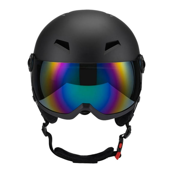 yotijay Snow Helmet Shockproof Impact Resistance Ski Helmet Breathable Skateboard Black XL