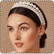 thumbnail image 1 of wonima44 BARTOSI Pearl Headband White Pearls Bridal Headpiece Bride Wedding Hair Accessories for Women (Pack of 3), 1 of 1