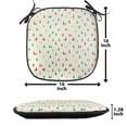 thumbnail image 5 of Trees Chair Seating Cushion Set of 6, Repeating Pattern of Small Pines Botanical Seasonal, Seat Pads for Office with Anti-slip Backing, 16"x16", Champagne Multicolor, by Ambesonne, 5 of 7