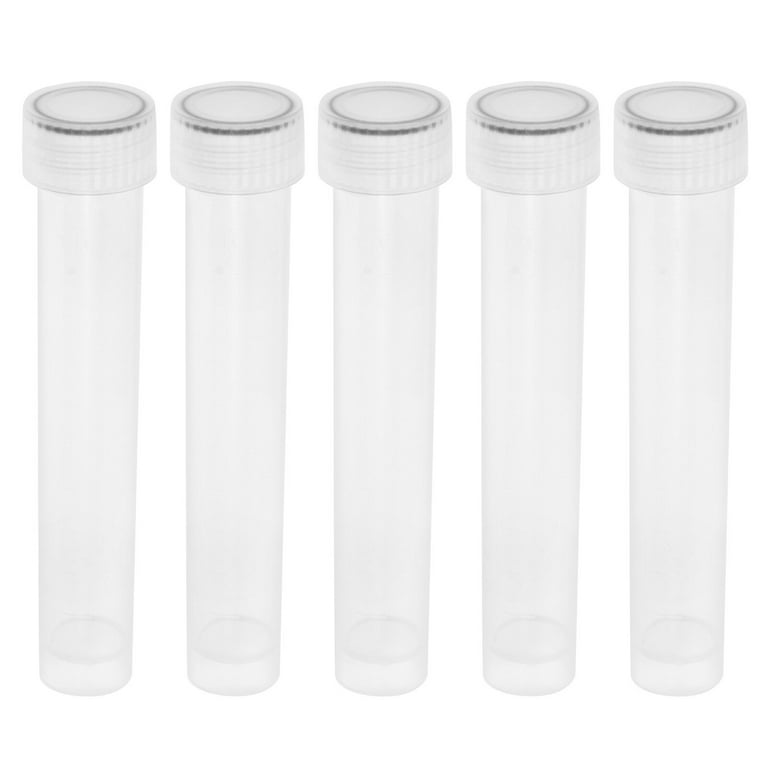 Uxcell 10ml Plastic Test Tubes Frozen Container Storage Clear Screw Cap, Clear 12 Pack, Blue