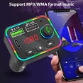 thumbnail image 2 of Transmisor FM Bluetooth, kit manos libres Bluetooth para coche, cargador rápido para encendedor de cigarrillos con dos puertos USB, adaptador de radio inalámbrico para reproductor MP3, compatible con, 2 of 5