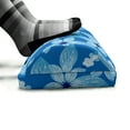thumbnail image 5 of Floral Foot Rest, Botanical Top View of Flower Petals Blossoming in Monochrome Style, Non-Slip Backing Adjustable Ergonomic Memory Foam Leg Support for Office, Azure Blue Pale Blue, by Ambesonne, 5 of 5