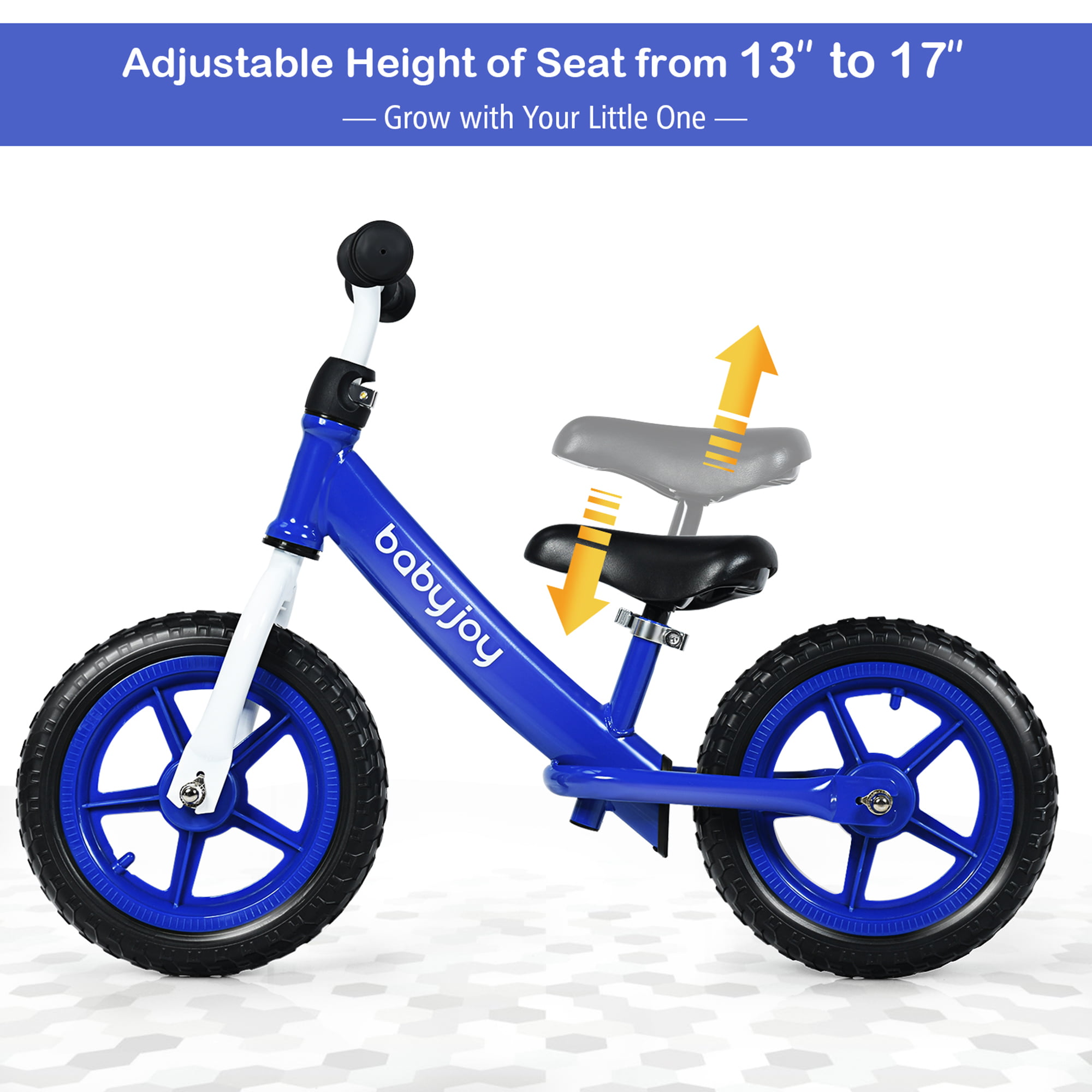 Details about   12" Balance Bike Kids No-Pedal Learn To Ride Pre Bike w/ Adjustable Seat Blue 