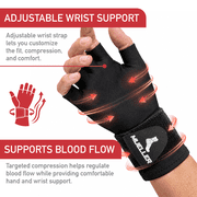 Mueller Reversible Compression Glove, Black, Unisex, One Size Fits Most