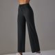 thumbnail image 4 of Gibobby Pantalones de Casuales Pantalones yoga para mujer, transpirables, cintura alta, elásticos, sueltos, informales, con bolsillo, pierna ancha, para correr, fitness(Negro， XL), 4 of 5