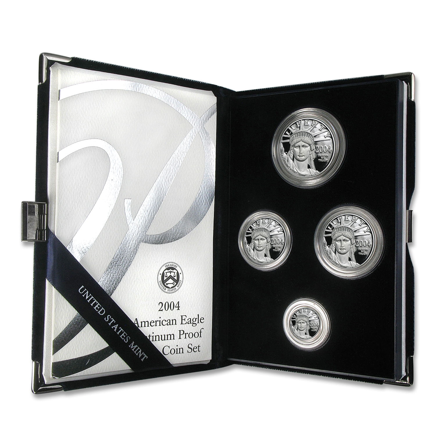 2004-W 4-Coin Proof Platinum American Eagle Set (w Box & COA) by