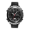 thumbnail image 1 of Reloj de Hombre Análogo y Digital Steiner Cuadrado Numeros LED Acero Inoxidable Negro, 1 of 4
