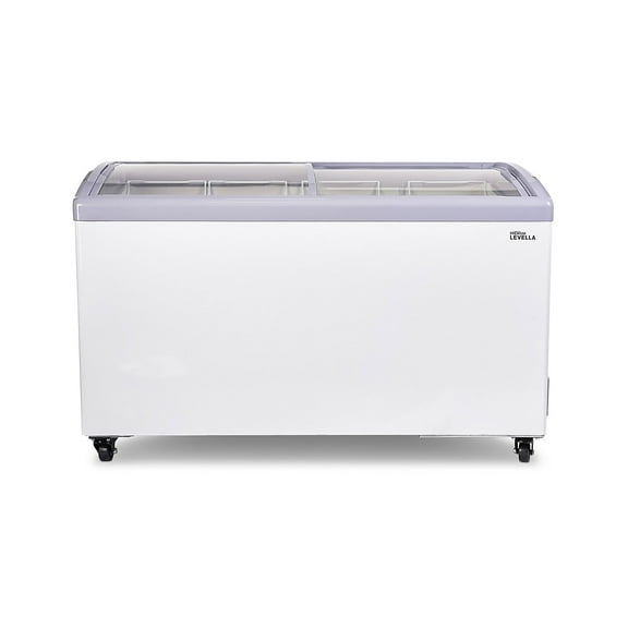 Premium Levella 7.4 cu. ft. Curved Glass Top Chest Freezer White (PFR740G)