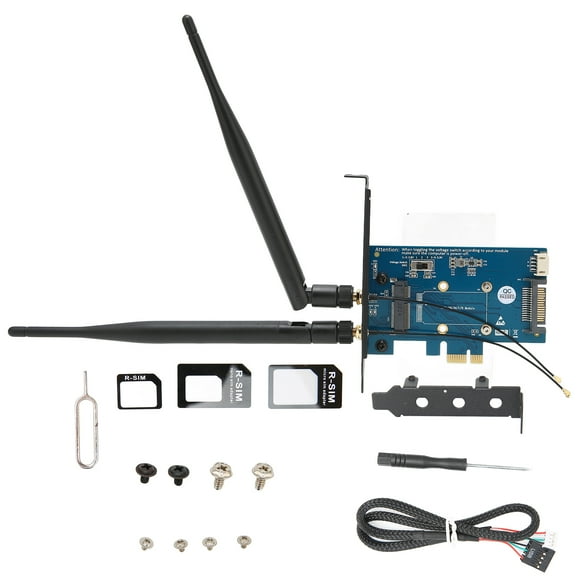 Mini PCIE Adapter, PC Wifi Adapter Light Weight Plug And Play  For Household For Internet Cafe