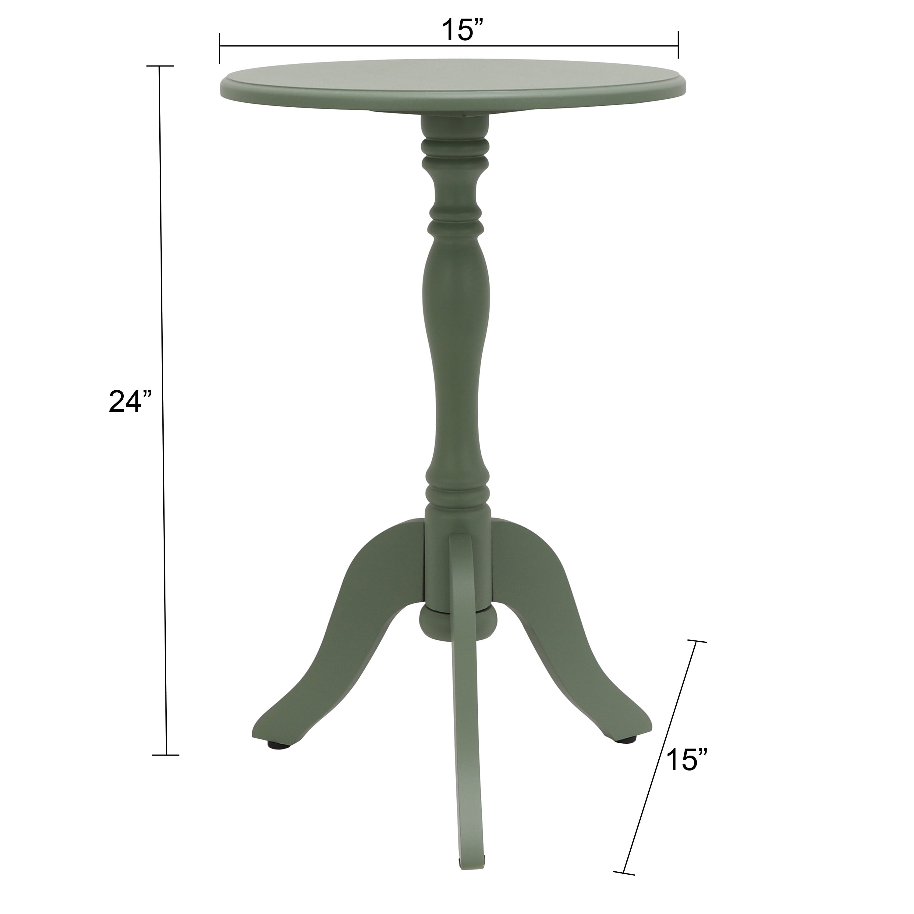 Decor Therapy Chic Pedestal Round Accent Table, 24"x 15"x15" - Aged Cherry