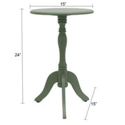 Decor Therapy Chic Pedestal Round Accent Table, 24x 15x15 - Aged Cherry