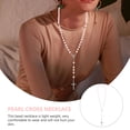 thumbnail image 3 of Collar de cuentas de rosario Collar religioso Collar de perlas Joyería de cuello Decoración de collar de perlas, 3 of 6