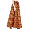 thumbnail image 4 of Sakkas Asma Convertible Traditional Wax Print Adjustable Strap Maxi Skirt | Dress - 74-orange - One Size, 4 of 5