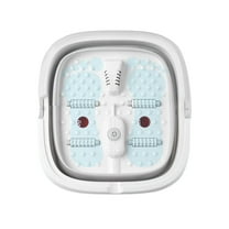 Waxgamo Collapsible Foot Spa with Heat, Bubble, Red Light, Temperature Control, Foot Bath Massager with 4 Shiatsu Massage Rollers, Pedicure Foot Spa for Relaxation and Stress Relief