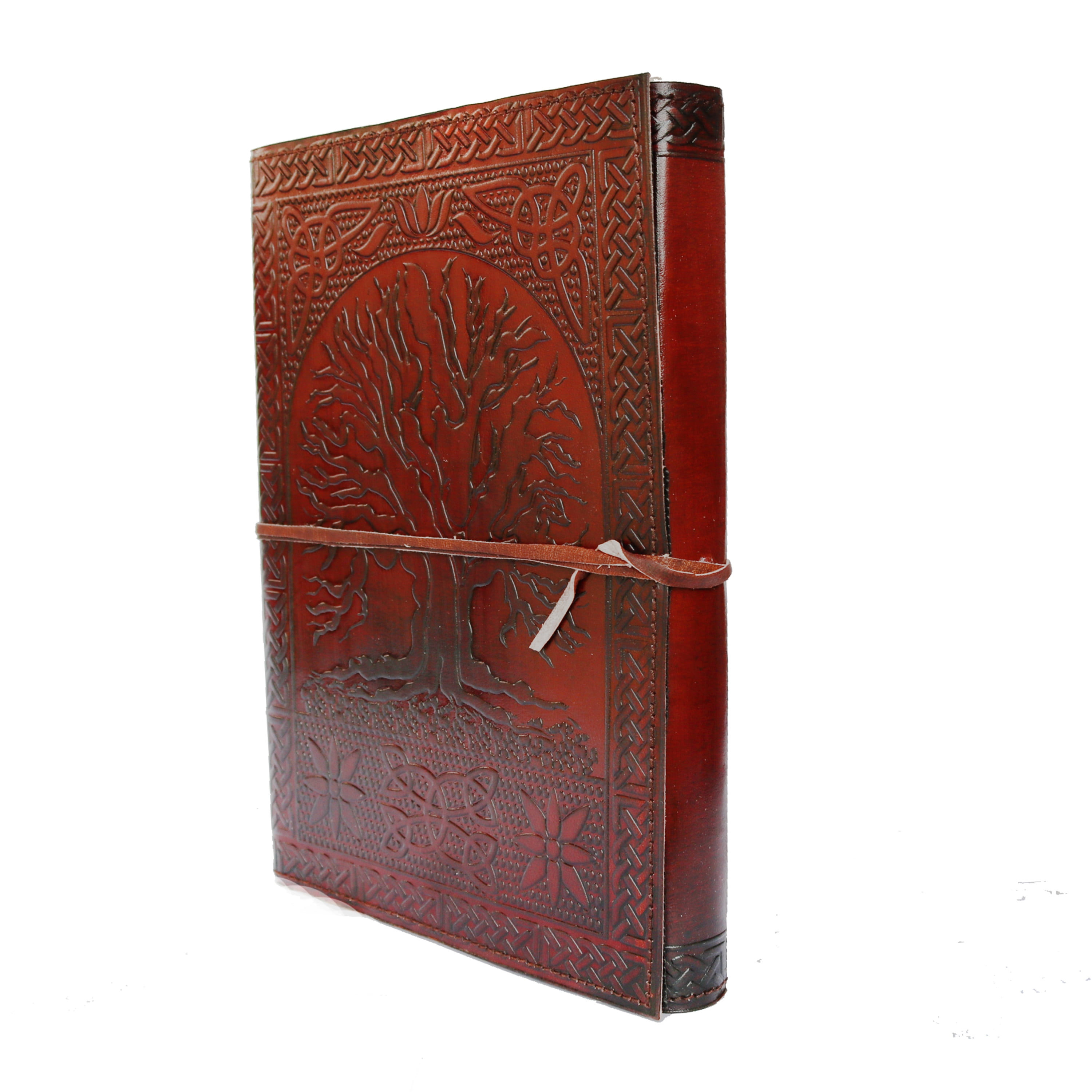 Jaald 10" Leather Journal Tree of Life Blank Notebook Travel Diary Sketchbook Christmas Gifts for Artists Handmade Writing Pad Book of Shadows