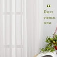 thumbnail image 4 of NICETOWN Sheer White Window Curtains Linen Textured 84 inch Length, Grommet Semitransparent Balance Privacy & Light Vertical Flax Sheer Drapes for Bedroom / Living Room, W52 x L84, 2 Panels, 4 of 7