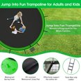 thumbnail image 4 of Jump Into Fun Trampoline 16FT, 1500LBS Trampoline for Kids and Adults with Enclosure, Basketball Hoop, Wind Stakes, LED light, Sprinkler and Socks, Outdoor Galvanized Full Spray Round Trampoline, 4 of 7