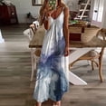 thumbnail image 2 of Vestido de Verano Casual sin Mangas Vestido Largo de Suspensión Impreso, Vestido de Vacaciones Suelto con Cuello en V para Mujeres, 2 of 5