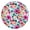 Pioneer Flower Floral-3, variant on Pioneer Flower Floral Print Pattern Round Fitted Tablecloth with Elastic Edge,Dining Table Cover Waterproof,Outdoor Round Tablecloth for Camping,Dining,Indoor and Outdoor