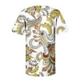 thumbnail image 4 of Hauts d'Été pour Femmes Aguichant Femmes Été Aguichant Plissé Imprimé Régulier Femmes Manches Courtes Col en V Boutons Hauts Blouse Femmes Manches Courtes Blouses Aguichant Hauts d'Été pour Femmes, 4 of 5