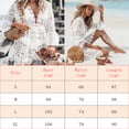 thumbnail image 2 of Hirigin Women's Crochet Loose Fit Mini Dress White Swimwear Cover-Up, Size XL, 2 of 4