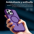 thumbnail image 4 of Funda Case Deluxe Ergonomica Compatible Con Magsafe De Mr. Gadgets, Con Tecnología Qi, Anticaídas, Máxima Protección, Para iPhone 14 PROMAX Color Morado., 4 of 7