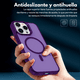 thumbnail image 4 of Funda Case Deluxe Ergonomica Compatible Con Magsafe De Mr. Gadgets, Con Tecnología Qi, Anticaídas, Máxima Protección, Para iPhone 14 PROMAX Color Morado., 4 of 7