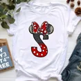 thumbnail image 3 of Ropa de verano de manga corta de Disney para niños, camisetas de algodón con estampado de letras de Minnie Mouse, camisetas de la AZ para niños, camisetas Y2k para niños y niñas, 3 of 5