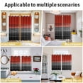 thumbnail image 6 of Red Gray Black Kitchen Curtains 72 Inch Length, Vintage Country Gradient Wooden Grain Grommet Top Bedroom Living Room Curtains, Light Filtering Cafe Curtain Drapes 2 Panels Set 104''x72'', 6 of 9