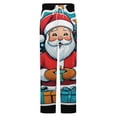 thumbnail image 5 of Santa Claus With Gifts Winter Female Pants Flannel High Waist Women Pants Lady Warm Straight Leg Plush Trousers, 5 of 7