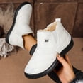 thumbnail image 7 of Womens Mens Snow Boots Winter Warm Lined Anti- Ankle Booties Cozy Feet Wide Toe Shoes Indoor and Outdoor Fuzzy House Slippers, 7 of 7