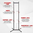 thumbnail image 6 of ZHON 4 Bike Storage Rack Garage (Max. 70kg/154LBS), 4 Bicycle Indoor Standing Bike Rack, Height Adjustable for Road Mountain Bicycles Fits to 24"-29" Wheels, 6 of 7