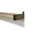 thumbnail image 3 of InPlace, 9602086E, 36Wx5Dx2.75H, Real Wood Industrial Iron Bracket Ledge Shelf, Driftwood, 3 of 5