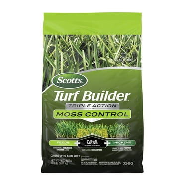 Scotts Turf Builder Triple Action for Moss Control, Moss Killer and Lawn Fertilizer, 20 lbs.
