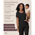 thumbnail image 5 of Kindred Bravely Everyday Maternity & Nursing T-Shirt | Maternity & Nursing Tops for Breastfeeding (White, Small), 5 of 6