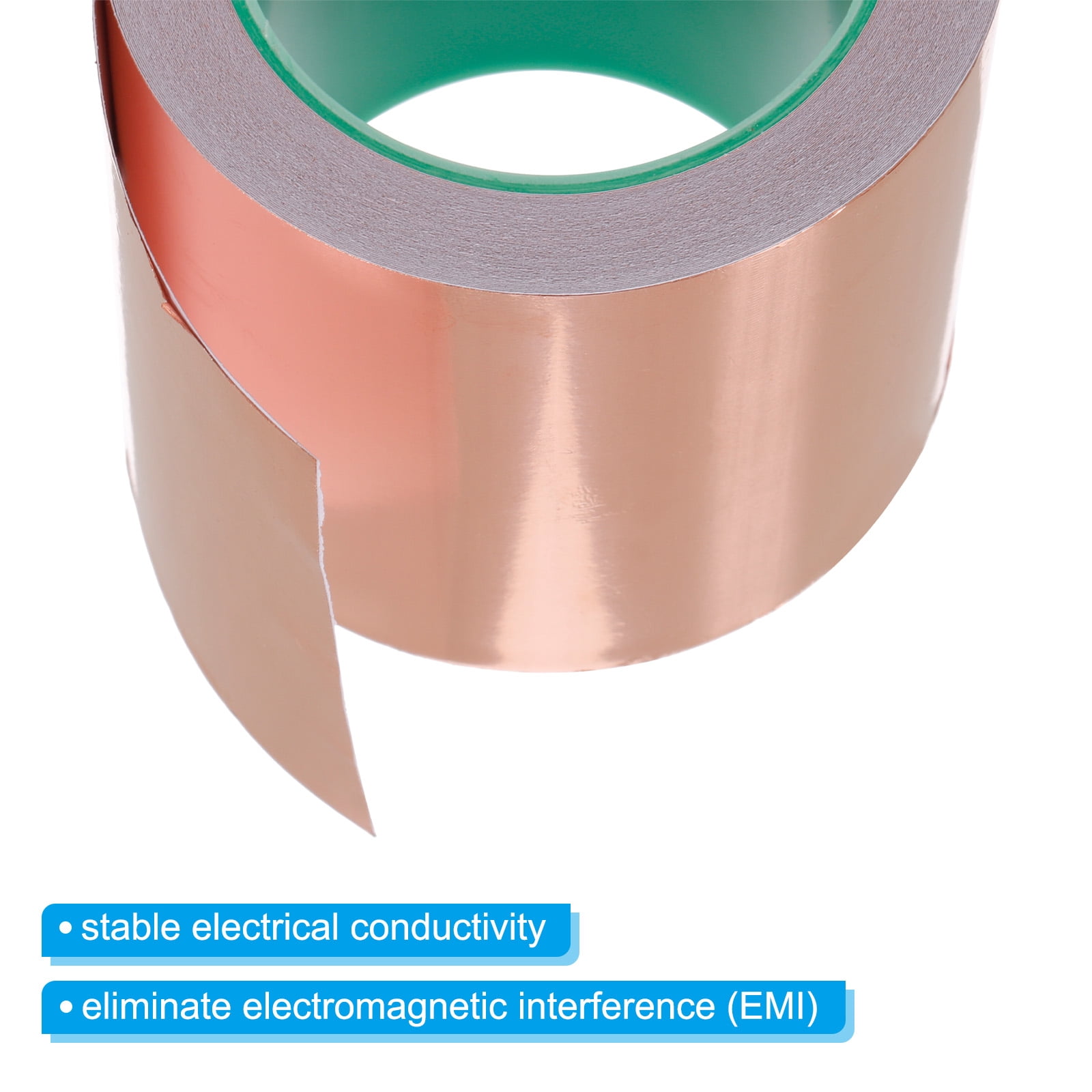 Uxcell Copper Foil Tape 3.94 Inch x 66 Feet 0.05mm Thick Double Sided Conductive Adhesive EMI Shielding for Electronics