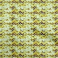 thumbnail image 1 of oneOone Velvet Yellow Fabric Abstract Zigzag Sewing Material Print Fabric By The Yard 58 Inch Wide, 1 of 4