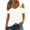 Beige, variant on Leesechin Tshirt Women's V-Neck Casaul Tops T-shirt