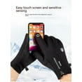 thumbnail image 6 of Outdoor Gloves Men's Winter Riding Touch Screen Waterproof Plus Velvet Warm Riding Non-slip Climbing Running Windproof Gloves Women Black L, 6 of 8