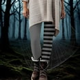 thumbnail image 2 of GERsome Striped Leggings for Women High Waist Tight Pants Womens Halloween Christmas Party Striped Full Ankle Length Tights Size 2XL, 2 of 9