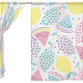 thumbnail image 3 of Coolnut Various Fruits Sheer Gauze Door Curtain Window Curtain Drapes for Living Room Kids Bedroom Window Treatment Decor W55 x L84 In 2 Panels, 3 of 4