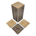 thumbnail image 2 of Ozarke DIY Wood Deck Tiles, 12 x 12 Inches Waterproof Interlocking Wood Tiles, 16 Tiles (16Sq.Ft) - Stained Color, 2 of 11