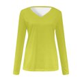 thumbnail image 5 of Essentials Women's Regular-Fit Fashion Casual V-neck Long Sleeve T-Shirts Solid Color Basic Tops Tees Blouses, 5 of 5