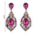 thumbnail image 4 of Ayyufe Women Earrings Teardrop Shape Big Drop Dangle Zinc Alloy Rhinestone Earrings for Party, 4 of 7