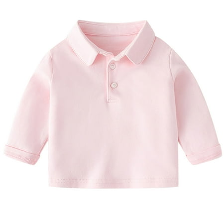 

NECHOLOGY Quick Dry Short Sleeve Shirt Kids Child Toddler Baby Boys Girls Solid Long Little Boys Long Sleeve Shirt Pink 6-12 Months