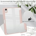 thumbnail image 4 of ELEHOLD Trifold Case for iPad Mini 6th Generation 8.3" - Auto Wake Sleep Function Kickstand Built-in Pencil Holder Acrylic Transparent Clear Back Shockproof Cover for iPad Mini 6 (2021),Rosegold, 4 of 8