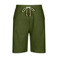thumbnail image 3 of Njoeus Men's Linen Shorts, Casual Cotton Elastic Waist Shorts for Men Lightweight Summer Beach Short Pants with Pockets and Drawstring S-4XL (Available in Big & Tall Size), 3 of 5