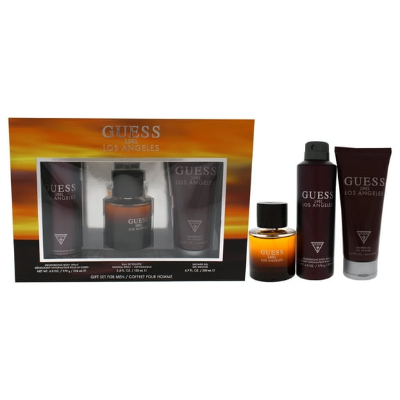 Guess 1981 Los Angeles by Guess for Men - 3 Pc Gift Set 3.4oz EDT Spray, 6.0oz Body Spray, 6.7oz Shower Gel