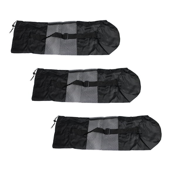 LOLIPPYY Black Yoga Mat Mesh Bags Lolippyy Polyester Nylon Breathable Storage